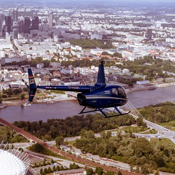 A scenic helicopter flight over Warsaw for two