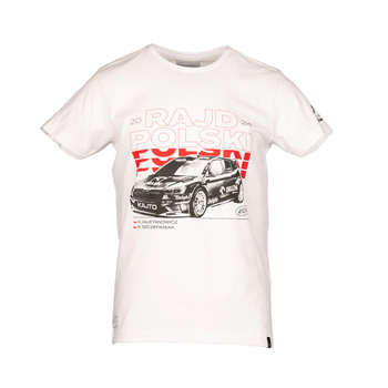 Koszulka t-shirt męska biała Rajd Polski Kajetan Kajetanowicz 2024
